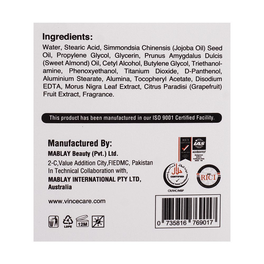 Vince Vitamin C Brightening Booster Cream, For All Skin Types, 50ml, Creams & Lotions, Vince, Chase Value