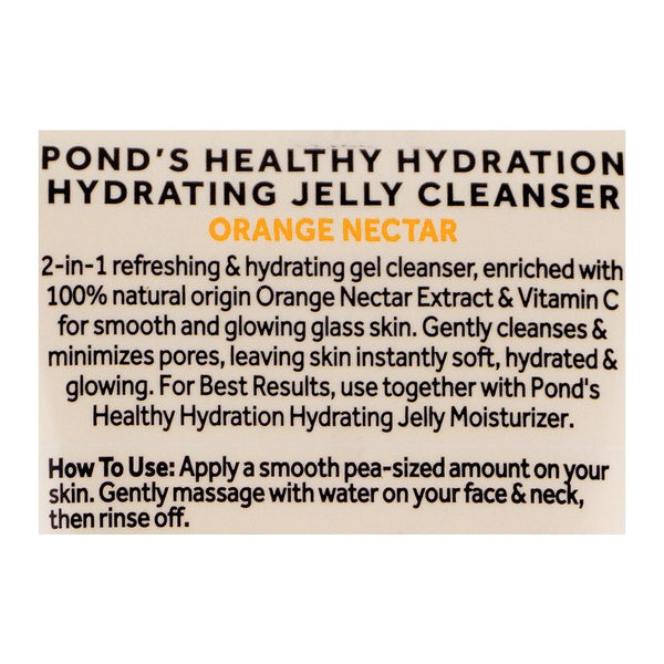 Pond's Healthy Hydration Orange Nectar Hydrating Jelly Cleanser, For Glowing/Smooth Skin, 100g, Face Washes, Pond's, Chase Value