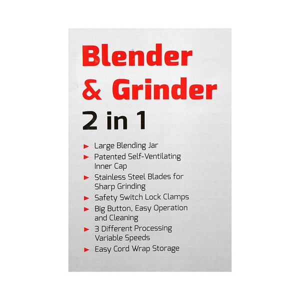 Gaba National 2-In-1 Blender & Grinder, 350W, GN-2817, Juicer Blender & Mixer, GNE, Chase Value
