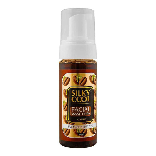 Silky Cool Coffee Facial Wash Foam, For All Skin Types, 150ml, Facial Masks, Silky Cool, Chase Value