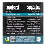 Sanford Travel Steam Iron, 900-1100W, SF-44TSI, Iron & Streamers, Sanford, Chase Value