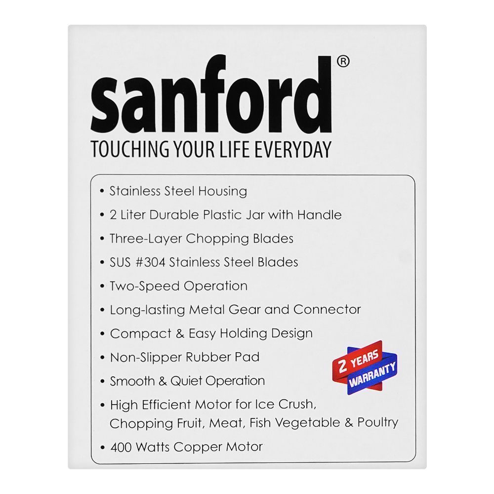 Sanford Food Chopper, 400W, SF-5587FC, Chopper, Sanford, Chase Value