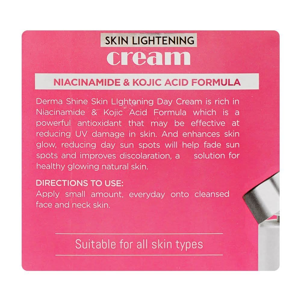Derma Shine Bright Radiance Skin Lightening Spf15+ Day Cream, 50g, Creams & Lotions, Derma Shine, Chase Value
