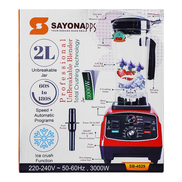 Sayona Professional Unbreakable Blender, 3000W, SB-4529, Juicer Blender & Mixer, Sayona, Chase Value
