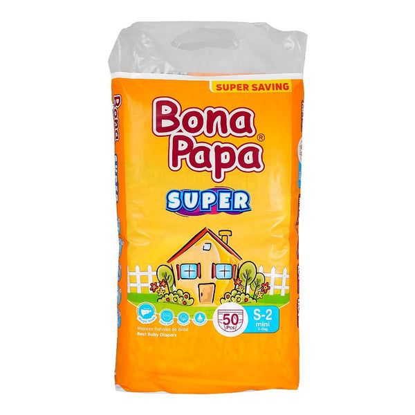 Bona Papa Super Baby Diapers No. 2, Mini, 3-6 KG, 50-Pack, Diapers & Wipes, Bona Papa, Chase Value