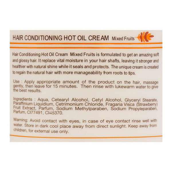 Silky Cool Mix Fruits Hot Oil Cream Hair Conditioning, 500ml, Hair Treatments, Silky Cool, Chase Value