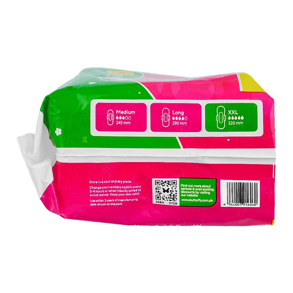 Butterfly S.Pads Maxi Big Saver 6 Pcs XXL, Sanitory Napkins, Butterfly, Chase Value
