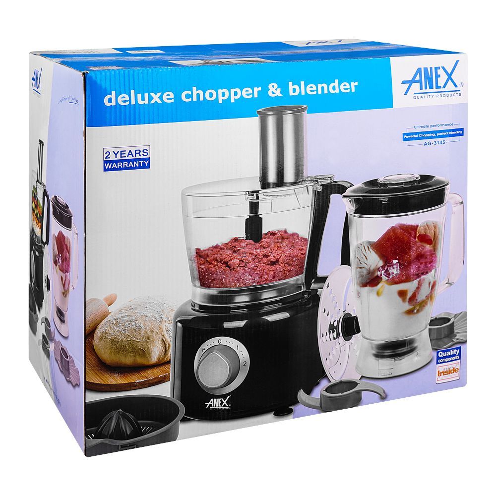 Anex Chopper Blender With Vegetable Cutter AG-3145, Chopper, Anex, Chase Value