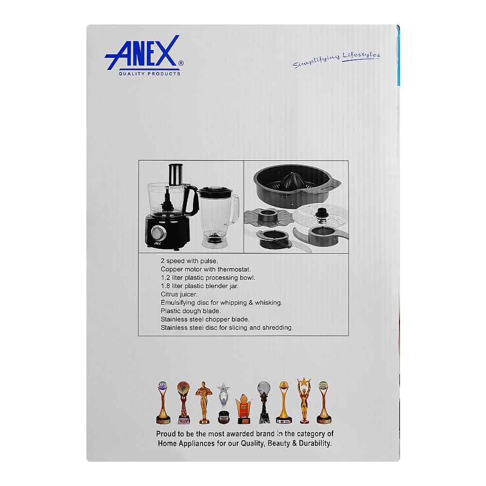 Anex Chopper Blender With Vegetable Cutter AG-3145, Chopper, Anex, Chase Value