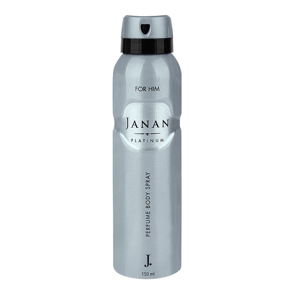 J. Janan Platinum Perfume Body Spray For Men - 150ml, Men Body Spray & Mist, Junaid Jamshed, Chase Value