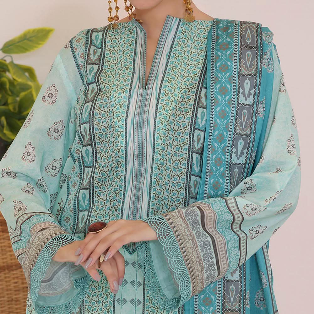 VS Misri Printed Lawn Unstitched 3Pcs Suit - 129, Women, 3Pcs Shalwar Suit, Vs Textile Mills, Chase Value