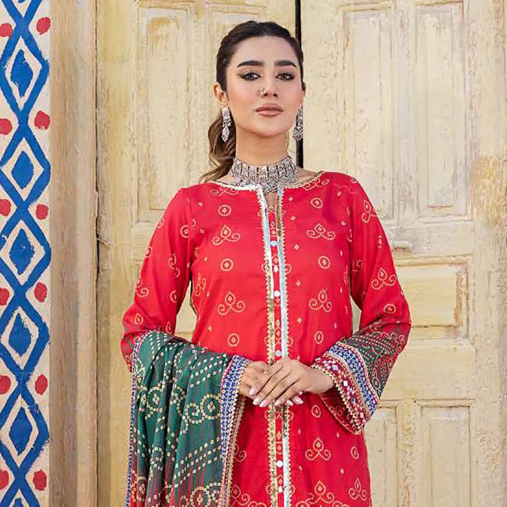 Monsoon Digital Printed Lawn Suit 3 Pes V-1 - 2, Women, 3Pcs Shalwar Suit, Al-Zohaib Textiles, Chase Value