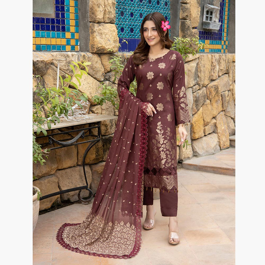 Schick Sofia Viscose Jacquard Broshia Unstitched 3Pcs Suit - 12, Women, 3Pcs Shalwar Suit, MI Creation, Chase Value