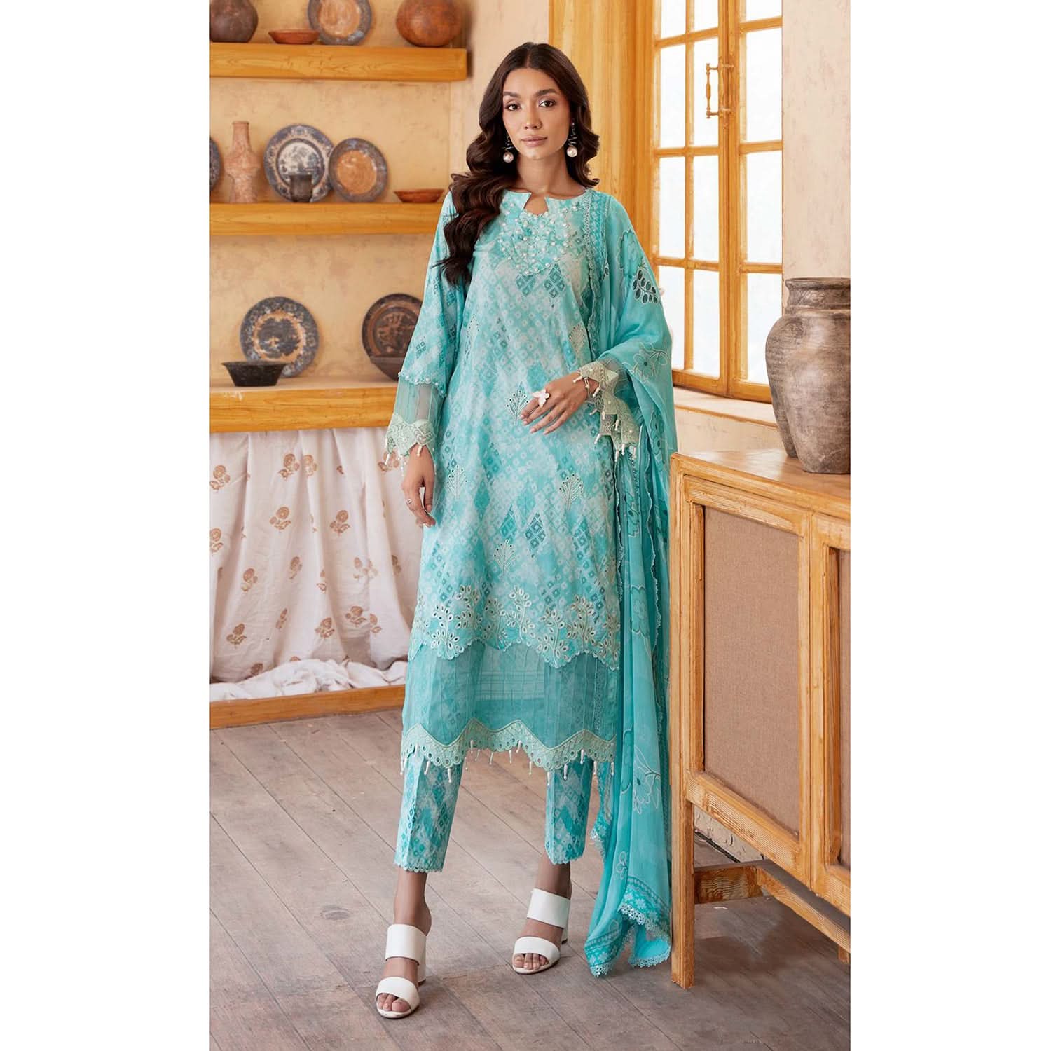 Sunshine Bloom By Al Zohaib Print Kari Lawn Unstitched 3 Pcs Suit - 12, Women, 3Pcs Shalwar Suit, Al-Zohaib Textiles, Chase Value