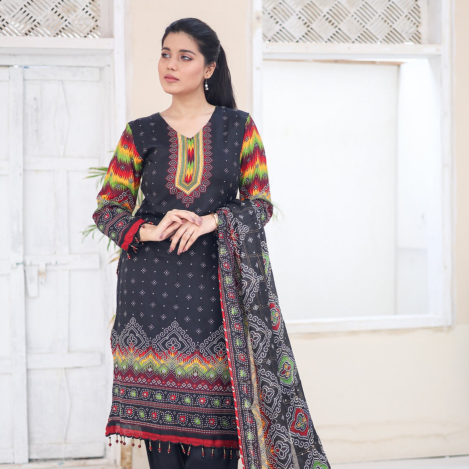 Laiba By SN Cloth Printed Unstitched 3 Pcs Suit - 11, Women, 3Pcs Shalwar Suit, SN Cloth, Chase Value