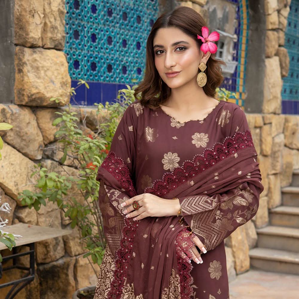 Schick Sofia Viscose Jacquard Broshia Unstitched 3Pcs Suit - 12, Women, 3Pcs Shalwar Suit, MI Creation, Chase Value