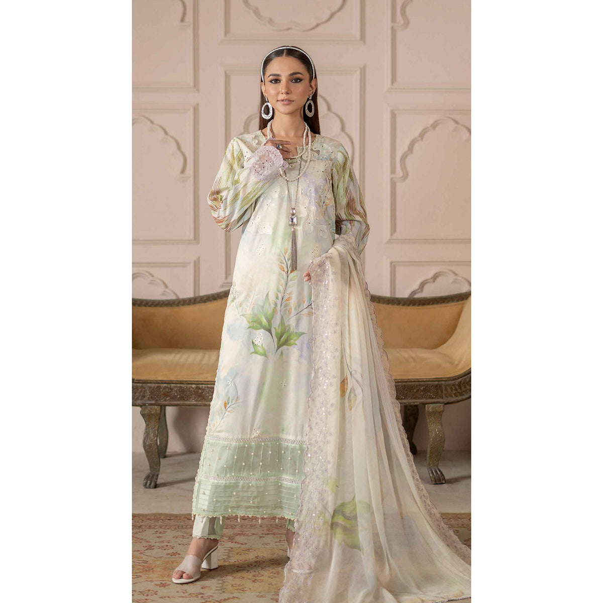 Sunshine Bloom By Al Zohaib Lawn Premium Unstitched 3 Pcs Suit - 12, Women, 3Pcs Shalwar Suit, Al-Zohaib Textiles, Chase Value