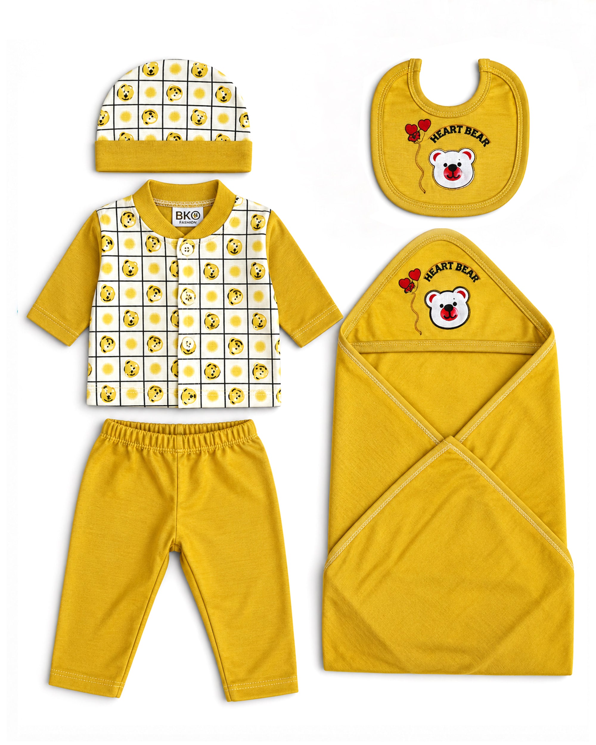 Newborn Baby Gift Set - 5 Pcs Suit Set
