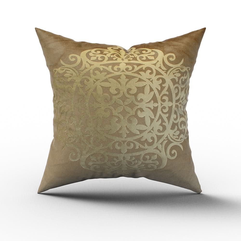 Golden Print Cushion - Beige, Cushions & Pillows, Chase Value, Chase Value
