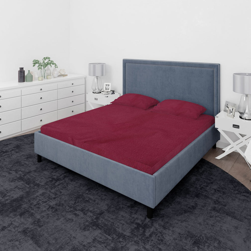 Double Terry Waterproof Mattress Protector 72 X 78" - Maroon, Mattress Protector, Chase Value, Chase Value