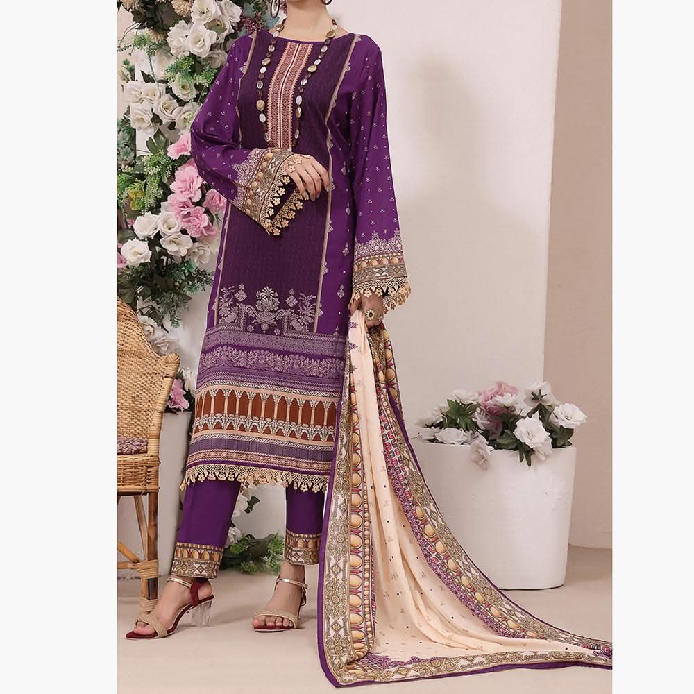 VS Misri Printed Lawn Unstitched 3Pcs Suit - 133, Women, 3Pcs Shalwar Suit, Vs Textile Mills, Chase Value