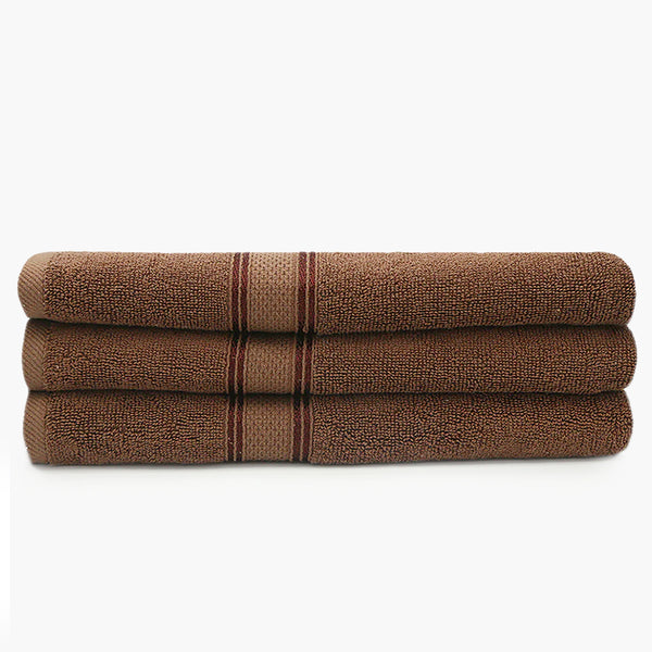 Terry Fancy Bath Towel - Dark Brown, Bath Towels, Chase Value, Chase Value