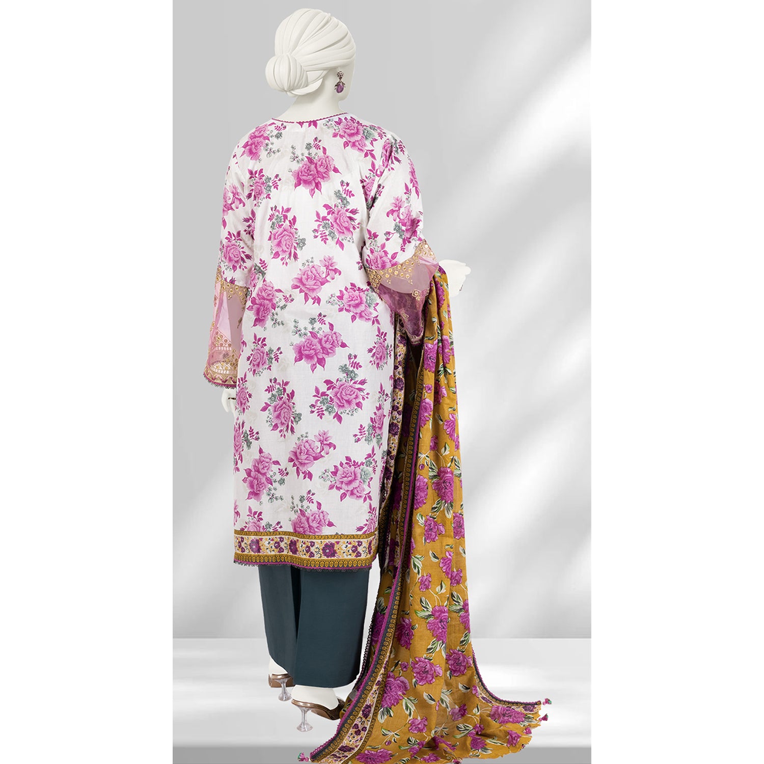 Panjnad By J. Lawn Embroidered 3 Piece Unstitched - 1278-A, Women, 3Pcs Shalwar Suit, Junaid Jamshed, Chase Value