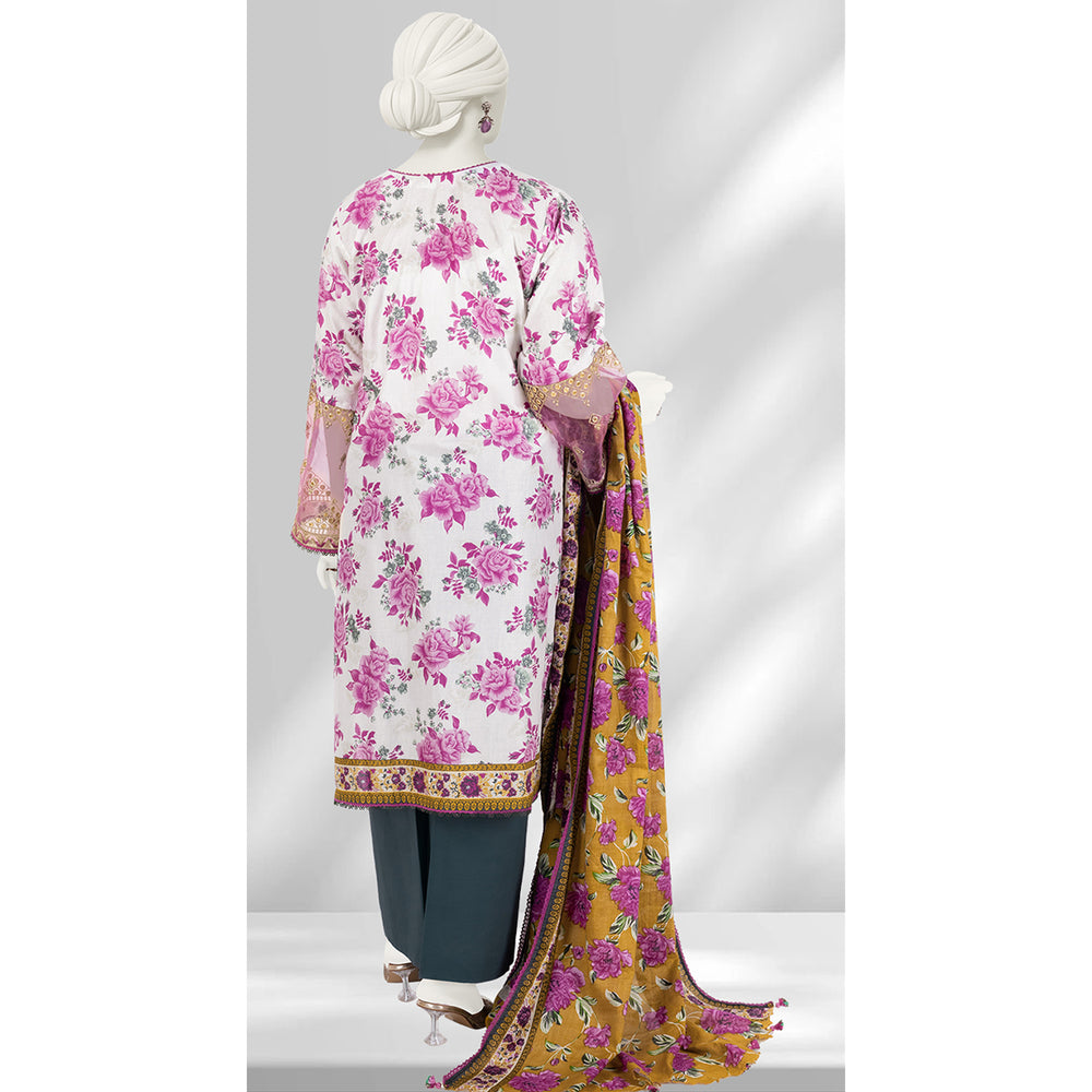 Panjnad By J. Lawn Embroidered 3 Piece Unstitched - 1278-A, Women, 3Pcs Shalwar Suit, Junaid Jamshed, Chase Value
