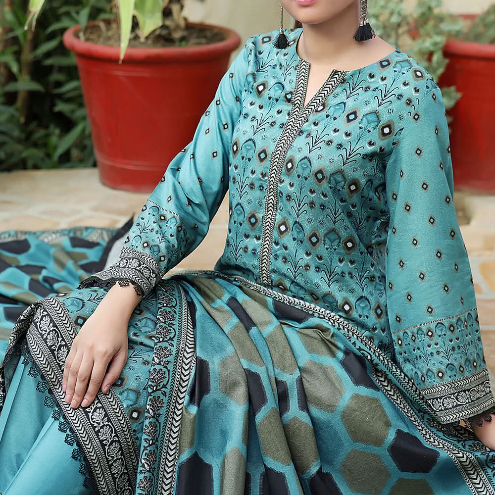 Monalisa Shimmery Printed Unstitched 3Pcs V1 - 2603, Women, 3Pcs Shalwar Suit, VS Textile, Chase Value