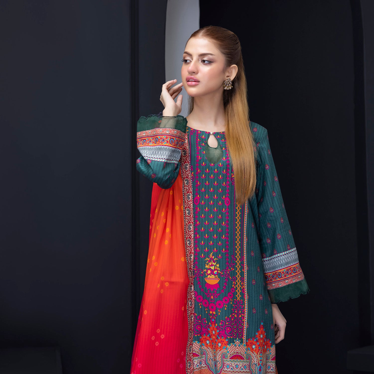 Salina Weaving Dobby By Regalia Lawn Printed Unstitched 3Pcs Suit V-2 - 13, Women, 3Pcs Shalwar Suit, Regalia Textiles, Chase Value