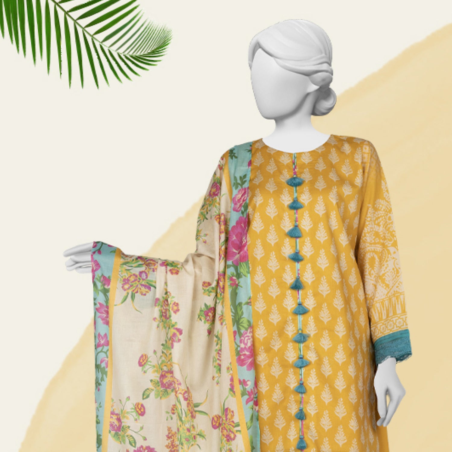 Panjnad Norah Lawn By J. Printed Unstitched 3 Pcs Suit - 241303, Women, 3Pcs Shalwar Suit, Chase Value, Chase Value
