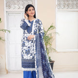 Laiba By SN Cloth Printed Unstitched 3 Pcs Suit - 12, Women, 3Pcs Shalwar Suit, SN Cloth, Chase Value