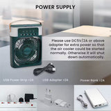 Air Cooler Fan A7776 N1 - Green, Rechargeable Fan, Chase Value, Chase Value