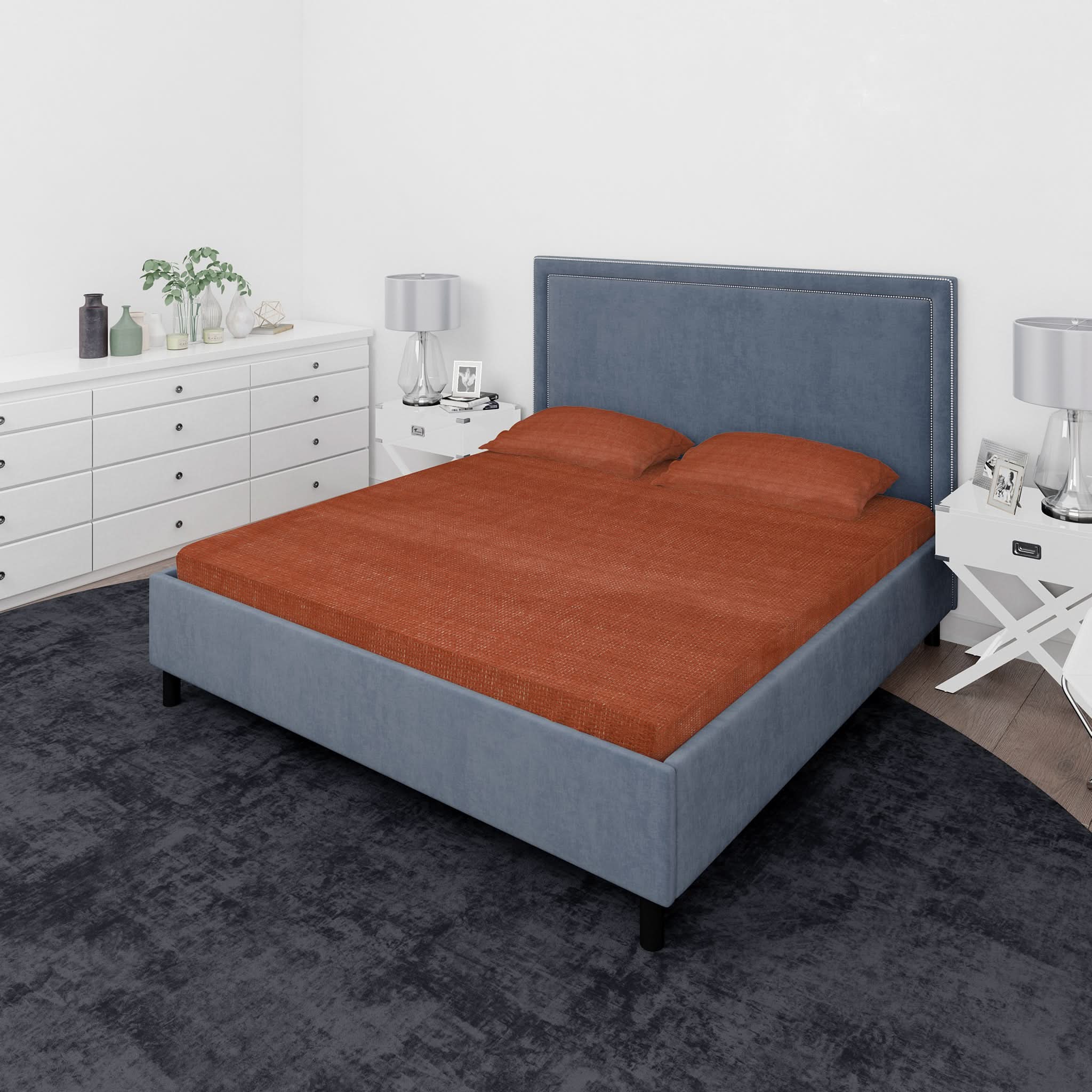 Double Terry Waterproof Mattress Protector 72 X 78" - Rust, Mattress Protector, Chase Value, Chase Value