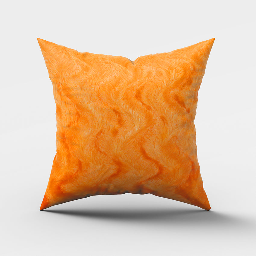 Fur Cushion - Orange
