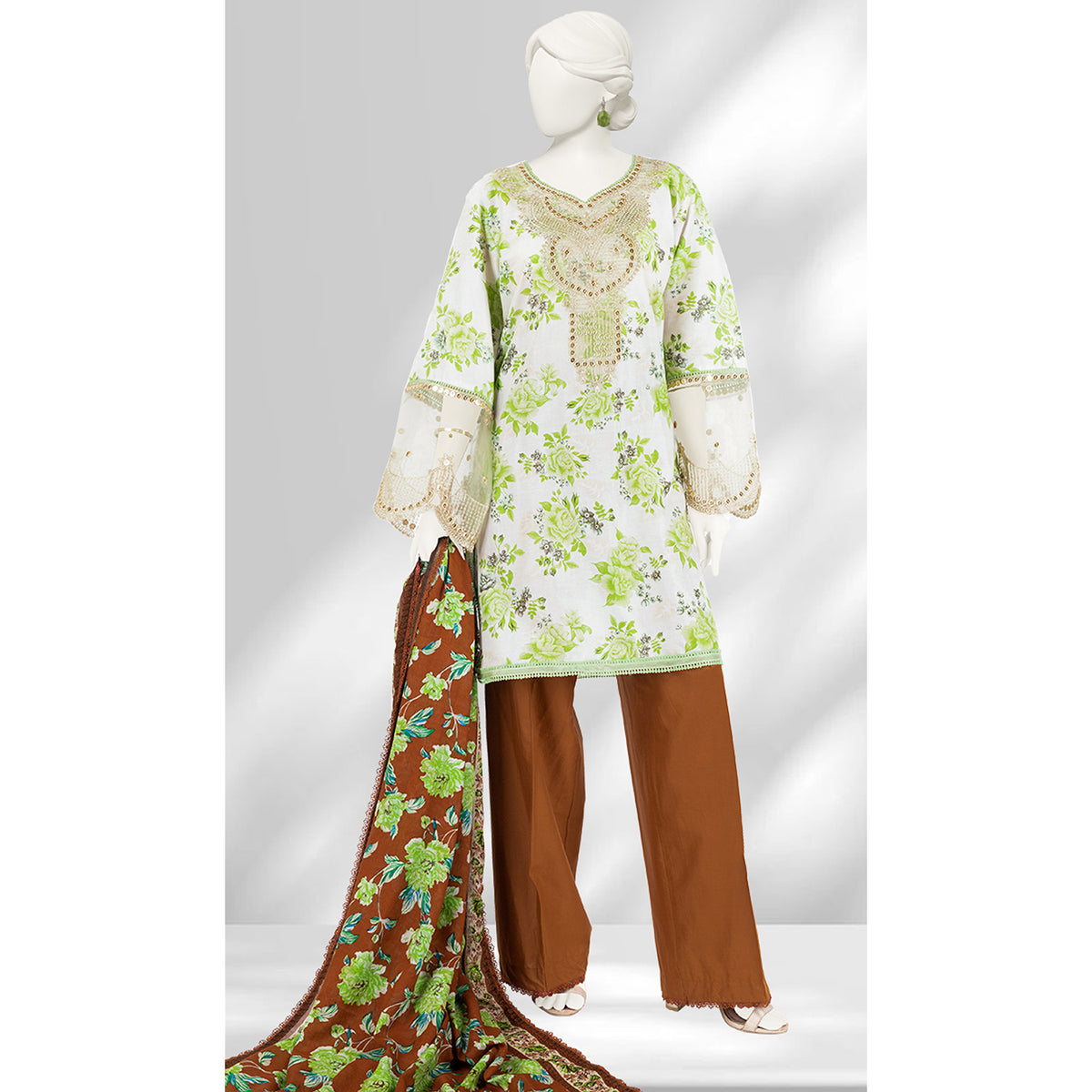 Panjnad By J. Lawn Embroidered 3 Piece Unstitched - 1278-B, Women, 3Pcs Shalwar Suit, Junaid Jamshed, Chase Value