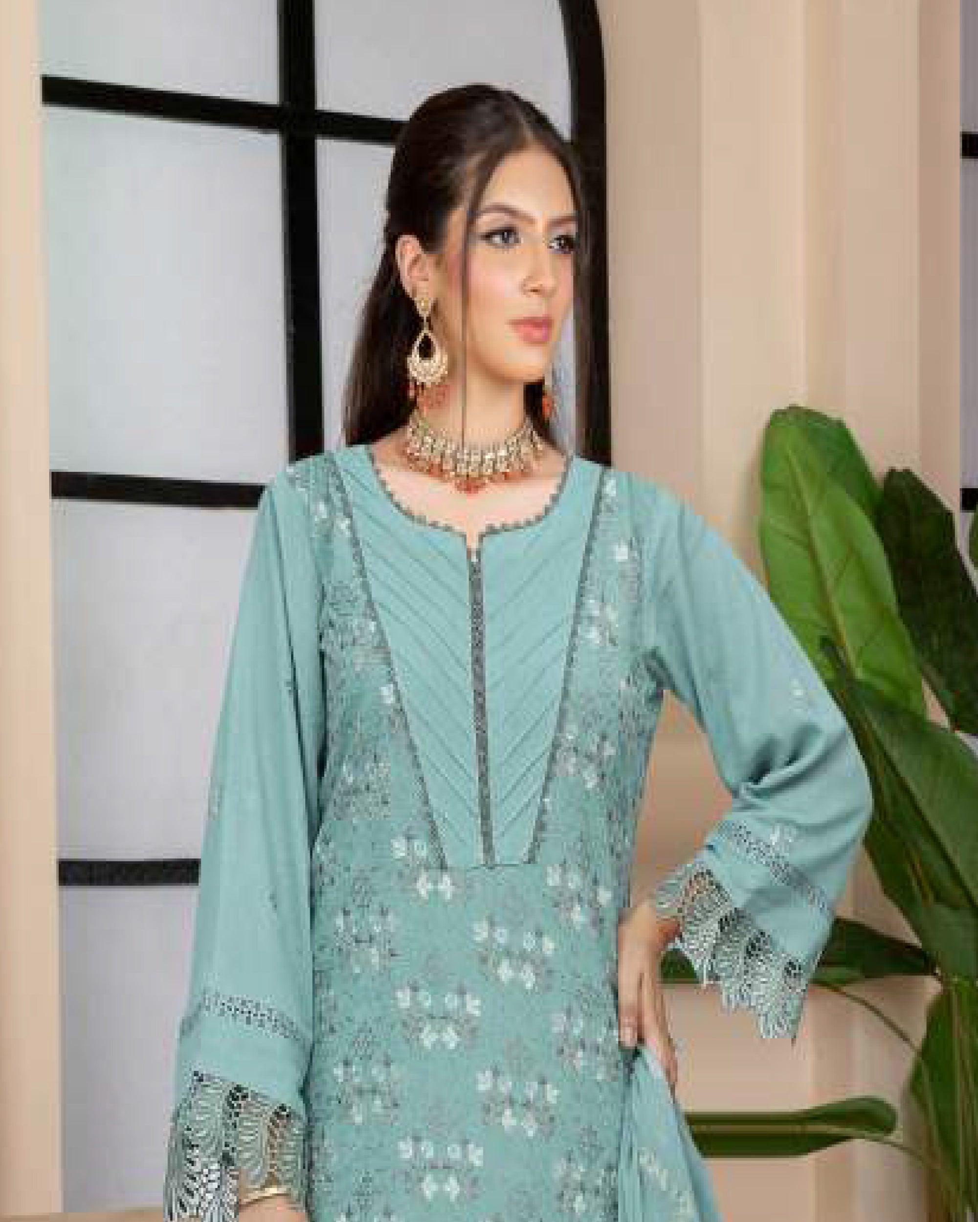 Noor Jahan Maha Noor Karandi Luxury Embroidered Suit with Dupatta - 10, Women, 3Pcs Shalwar Suit, Chase Value, Chase Value