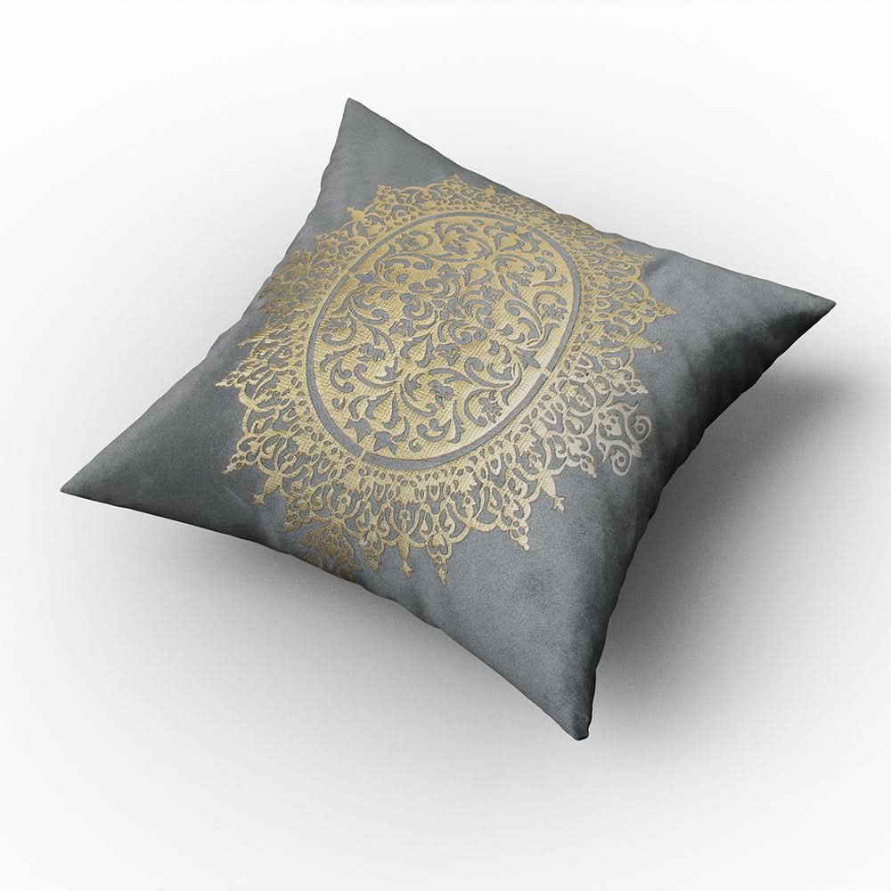 Velvet Stripes Cushion - Grey, Cushions & Pillows, Chase Value, Chase Value