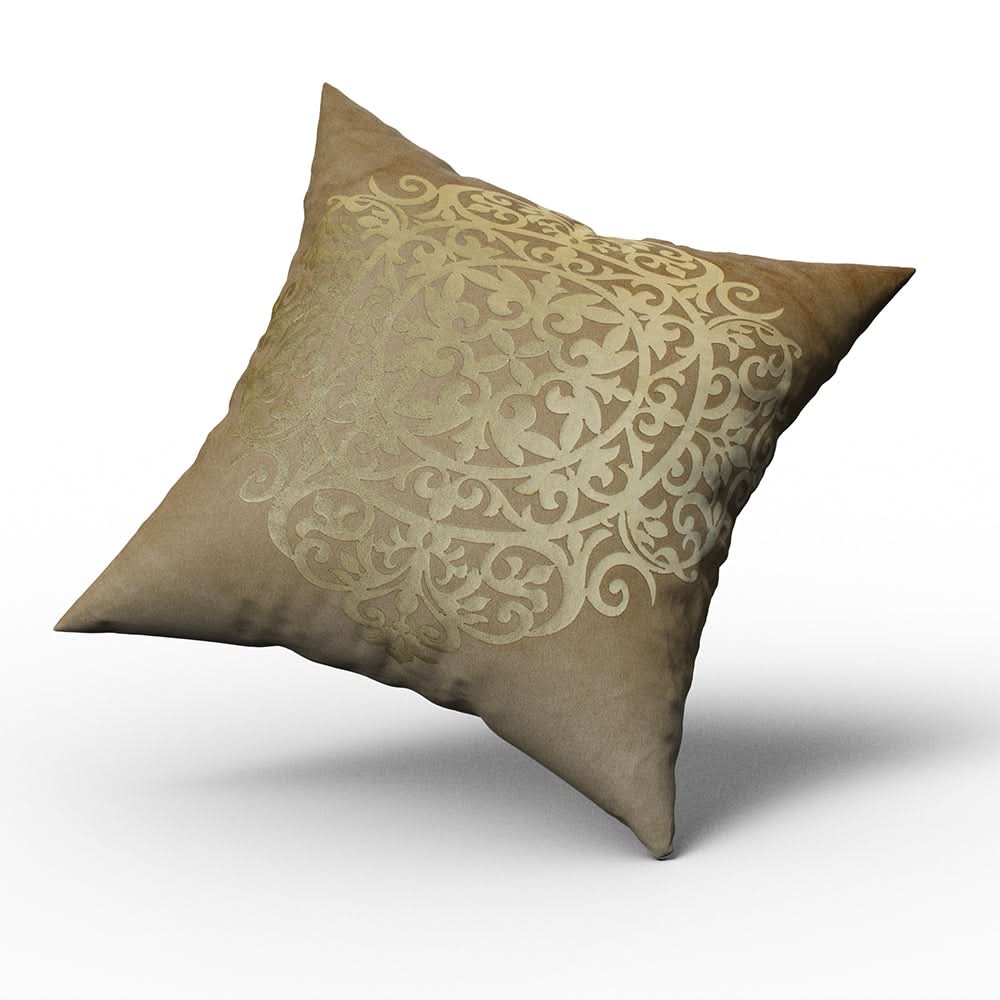Golden Print Cushion - Beige, Cushions & Pillows, Chase Value, Chase Value