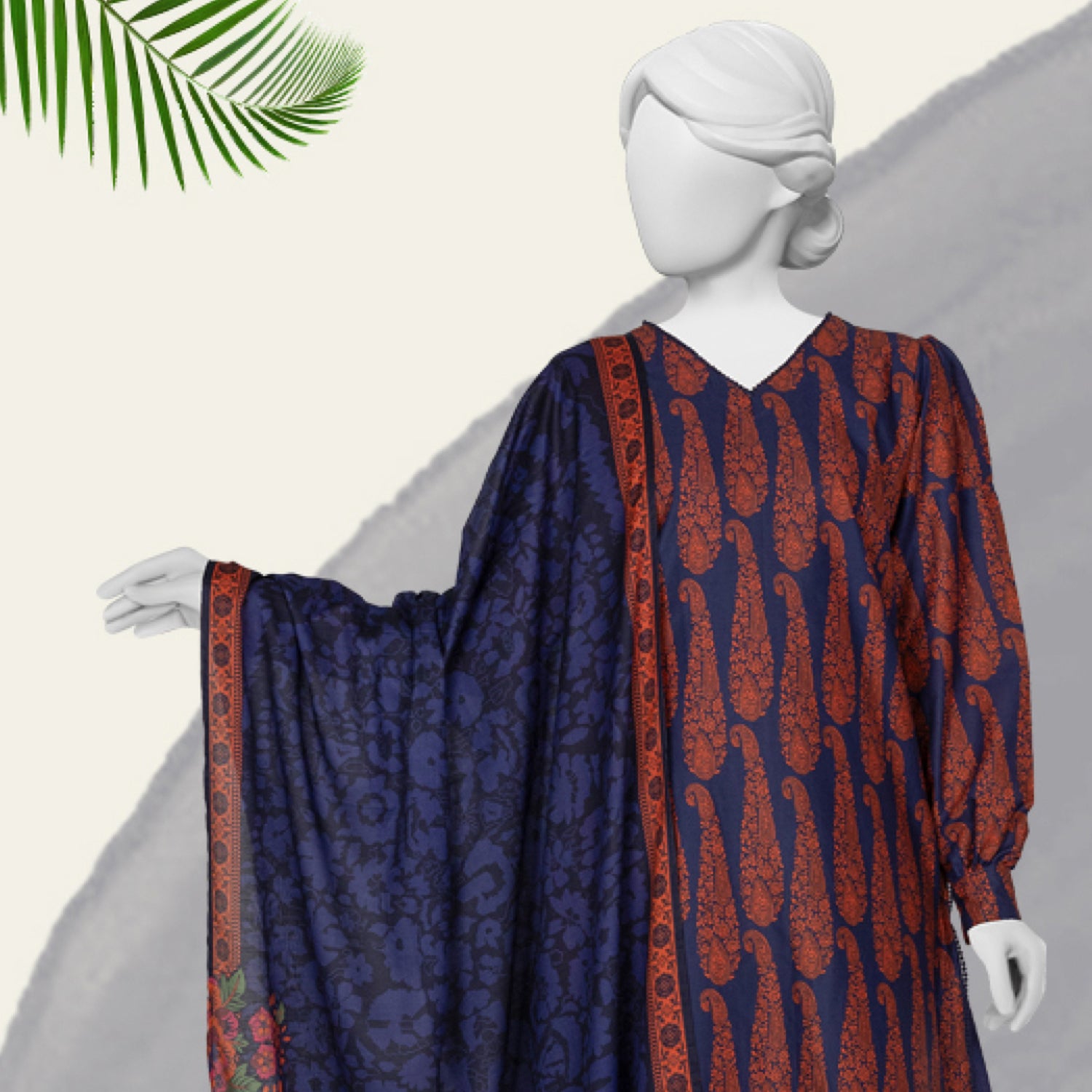 Panjnad Norah Lawn By J. Printed Unstitched 3 Pcs Suit - 241489, Women, 3Pcs Shalwar Suit, Chase Value, Chase Value