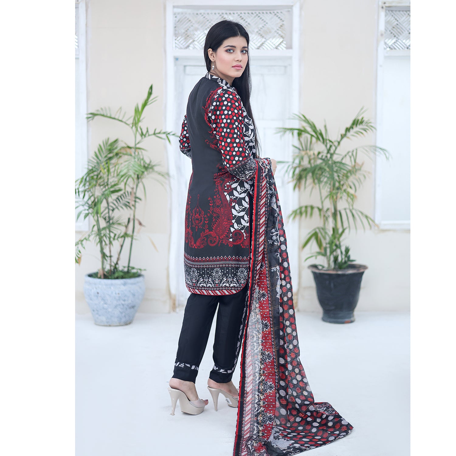 Laiba By SN Cloth Printed Unstitched 3 Pcs Suit - 14, Women, 3Pcs Shalwar Suit, SN Cloth, Chase Value