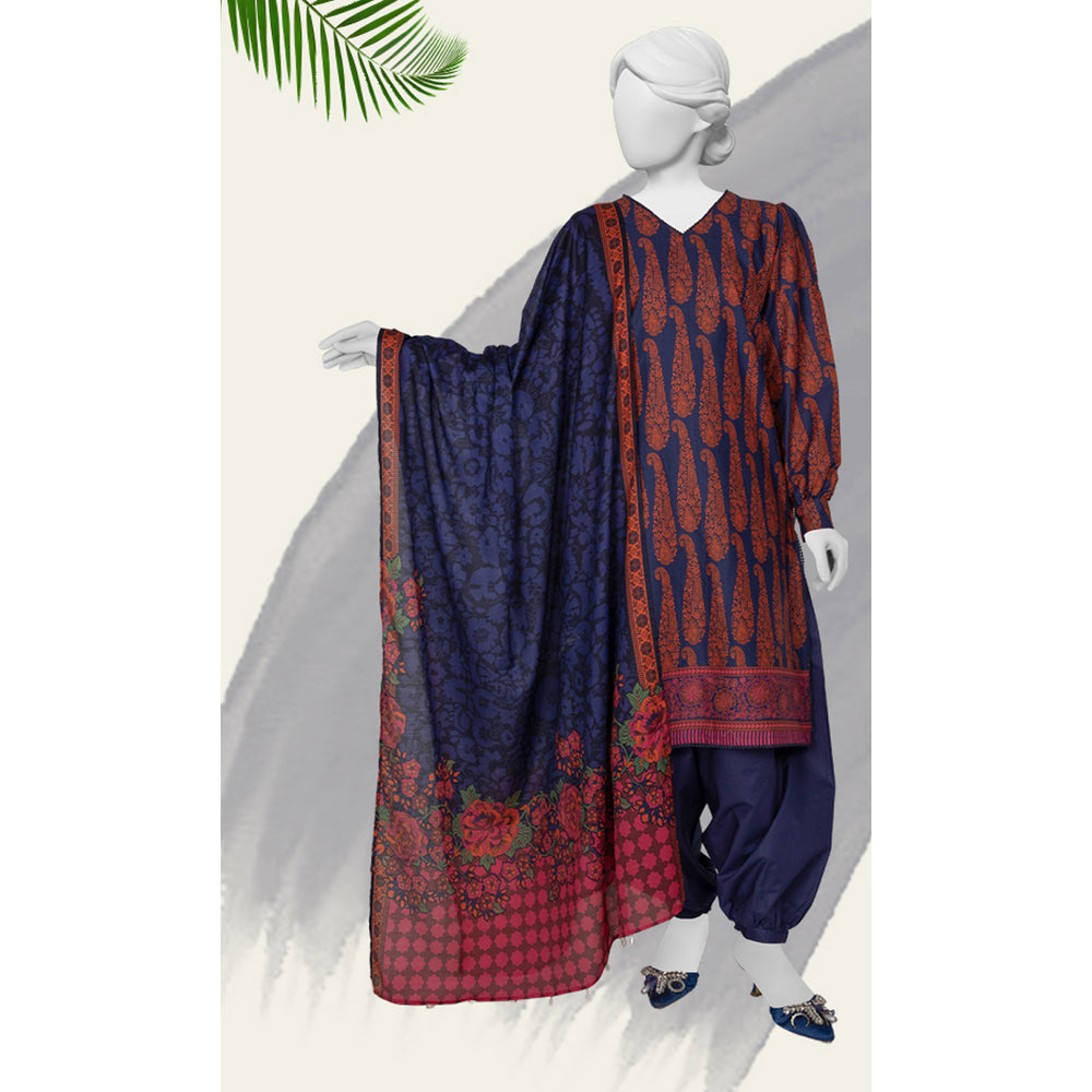 Panjnad Norah Lawn By J. Printed Unstitched 3 Pcs Suit - 241489, Women, 3Pcs Shalwar Suit, Chase Value, Chase Value