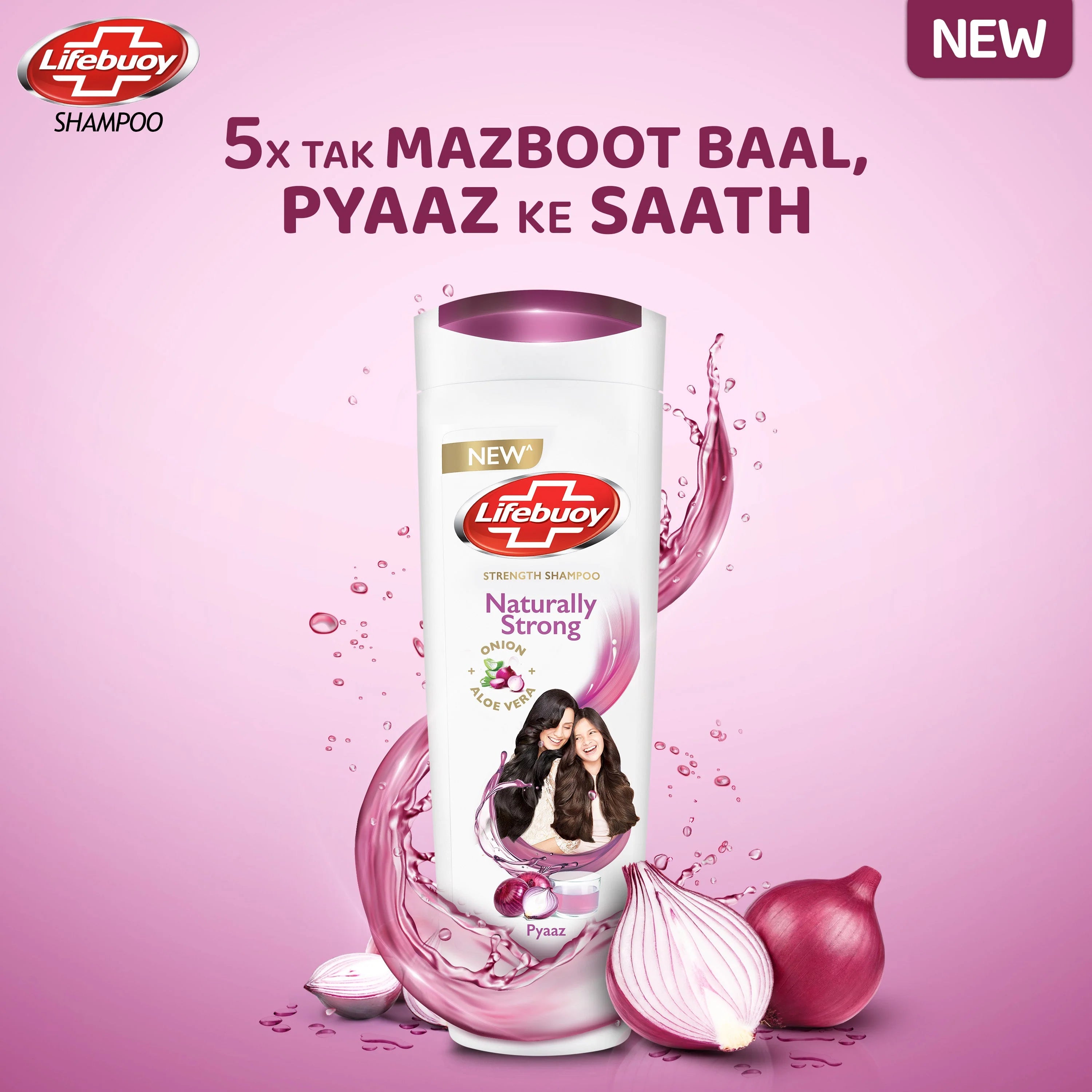 Lifebuoy Naturally Strong Onion & Aloe Vera Shampoo 370ml, Shampoo & Conditioner, Lifebuoy, Chase Value