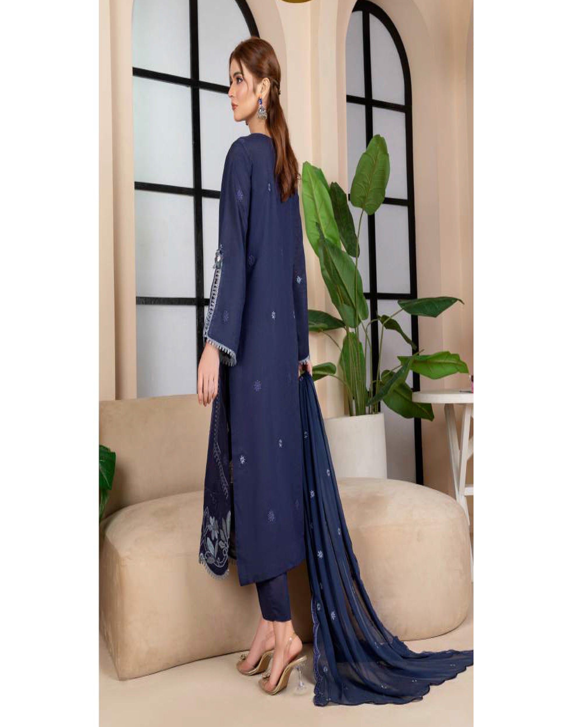 Noor Jahan Maha Noor Karandi Luxury Embroidered Suit with Dupatta - 16, Women, 3Pcs Shalwar Suit, Chase Value, Chase Value