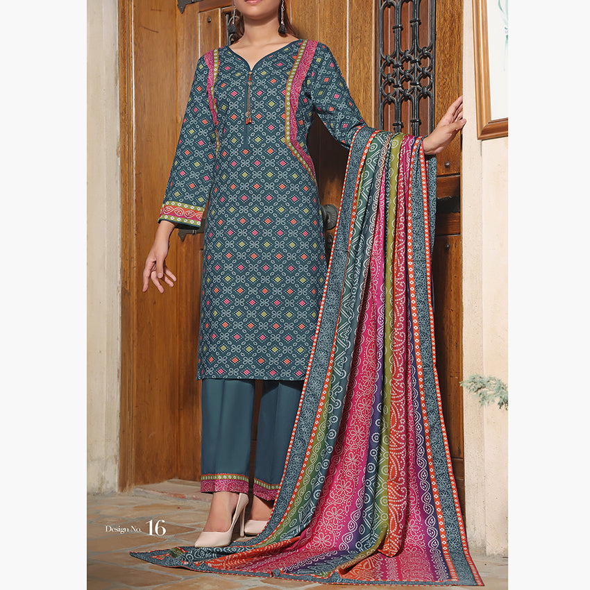 Mon Liza Shimmery Printed Unstitched 3Pcs V1 - 2606, Women, 3Pcs Shalwar Suit, VS Textiles, Chase Value