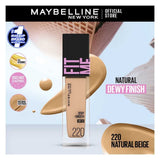 Maybelline New York Fit Me Dewy + Smooth Liquid Foundation Spf 23, 220 Natural Beige, 30Ml, Foundation, Maybelline, Chase Value