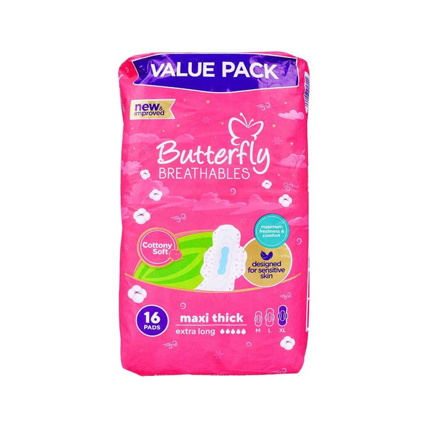 Butterfly Breathable Sanitary Pads Maxi Thick Extra Large VP 16's