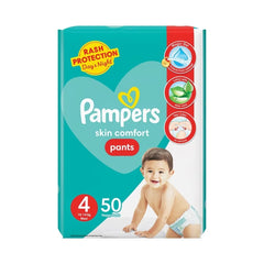 Pampers Skin Comfort Pants 4 (10-14)Kg Maxi 50 Nappy Pants, Diapers & Wipes, Pampers, Chase Value