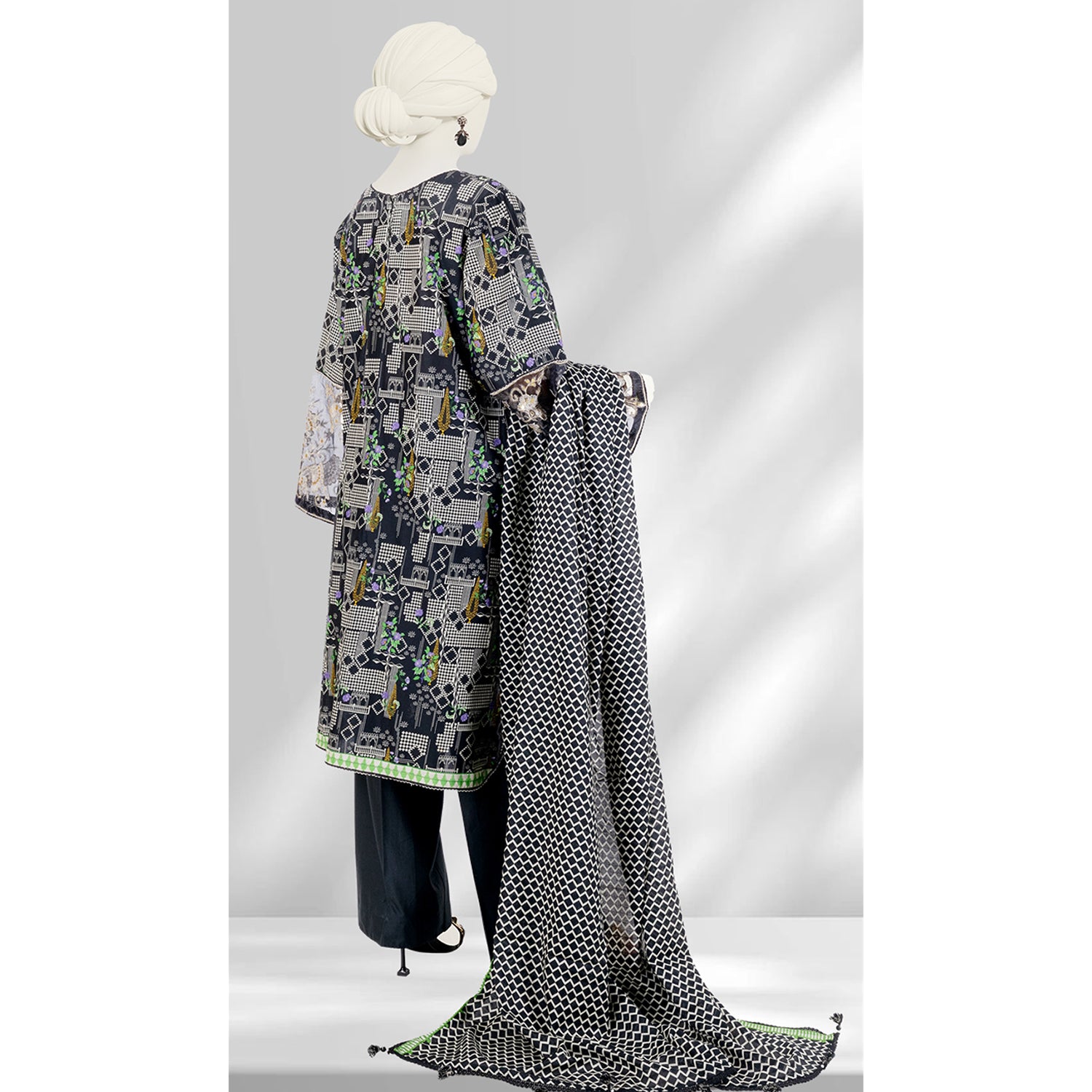 Panjnad By J. Lawn Embroidered 3 Piece Unstitched - 1282-A, Women, 3Pcs Shalwar Suit, Junaid Jamshed, Chase Value