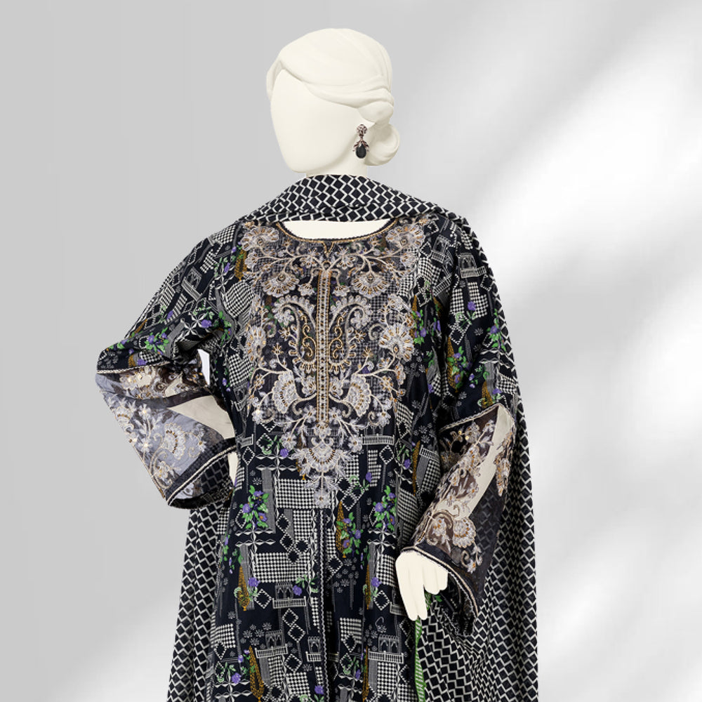 Panjnad By J. Lawn Embroidered 3 Piece Unstitched - 1282-A, Women, 3Pcs Shalwar Suit, Junaid Jamshed, Chase Value